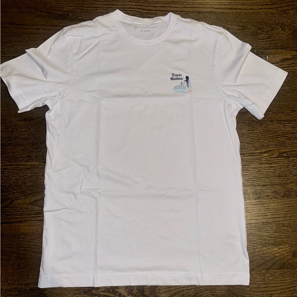 Men’s Travis Mathew Classic White Tee Size M.